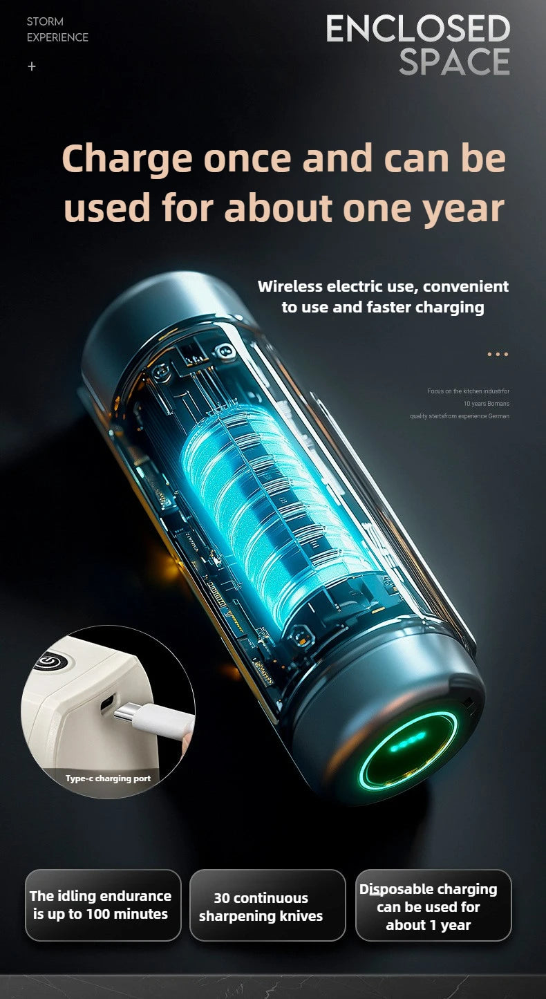 Kitchen Electric Knife Sharpener Charging Multi Functional Small Automatic Sharpener Stone Tool Household Knife Sharpener
