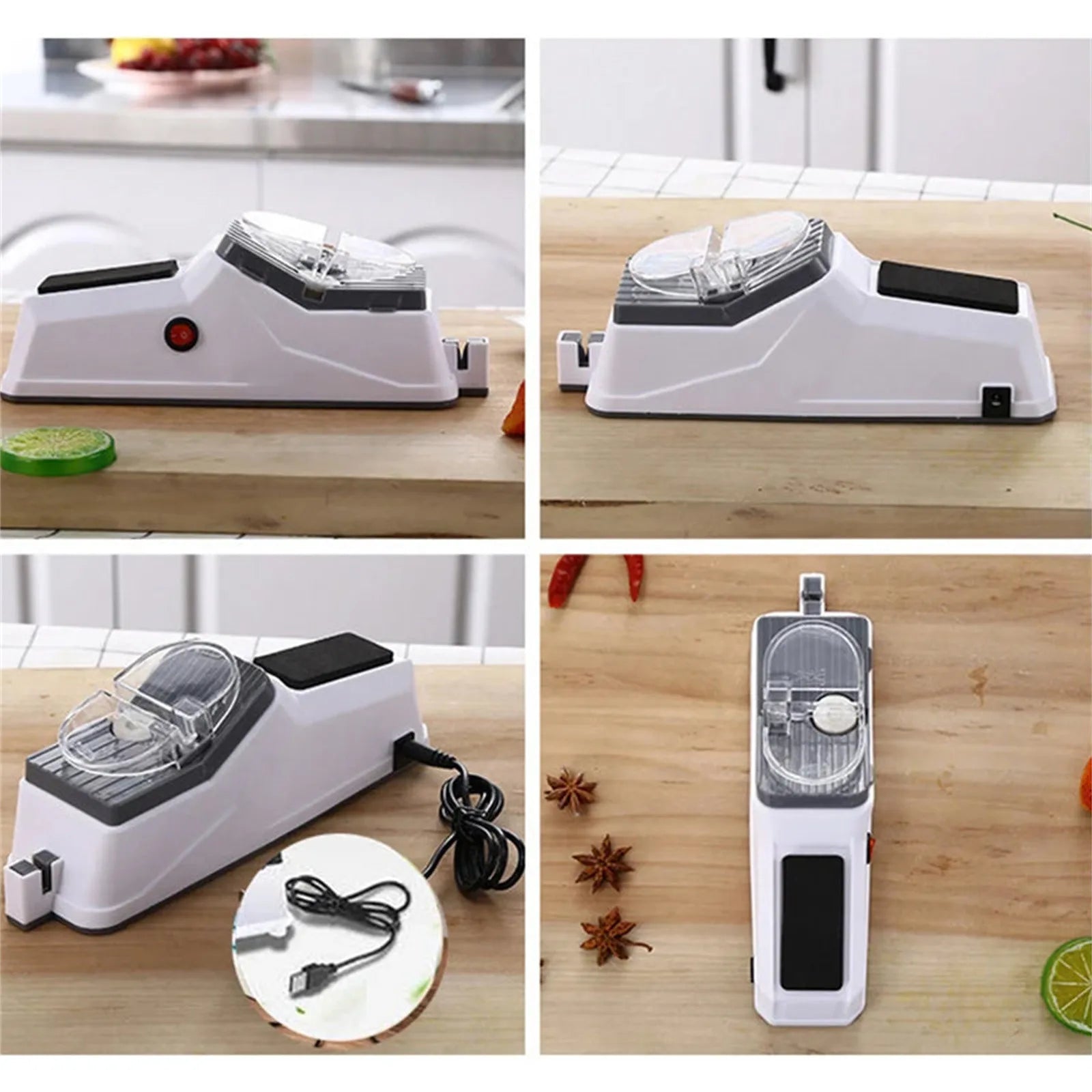 Electric Kitchen Knife Sharpener Tool Professional Knife Sharpener Fast Sharpening For Restaurant Home Kitchen Gadget